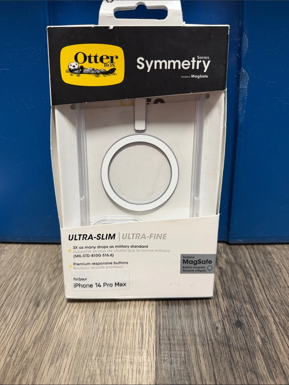 OtterBox Symmetry iPhone 14 Pro Max Clear MagSafe Case - White Accent